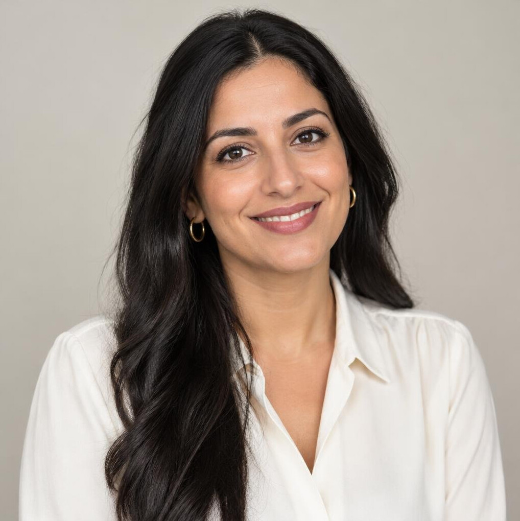 Portrait of a woman trainer with dark hair